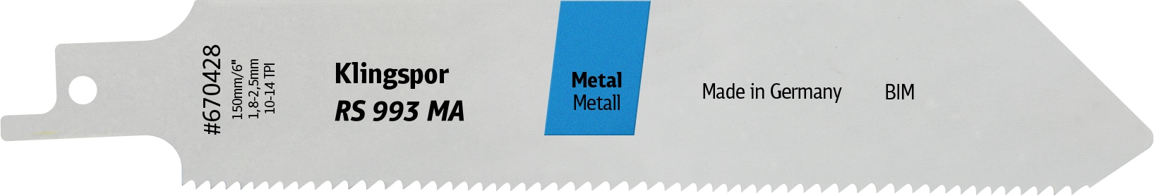 Bi-Metall-Säbelsägeblatt gefräst und geschränkt