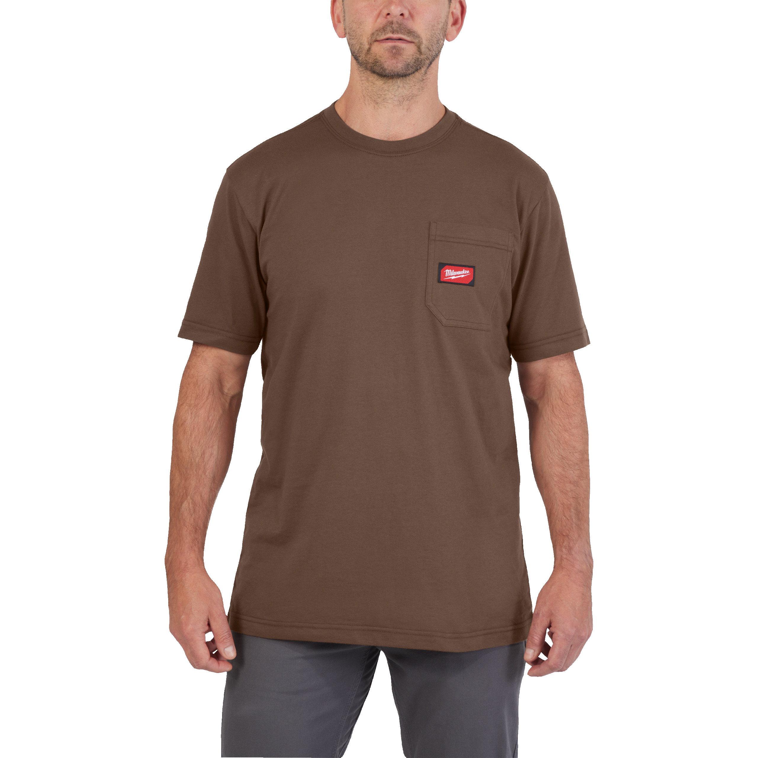 Arbeits-T-Shirt braun mit UV-Schutz (WTSSBR-L)
