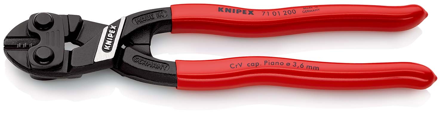 KNIPEX 71 01 200 CoBolt® Kompakt-Bolzenschneider mit Kunststoff überzogen schwarz atramentiert 200 m