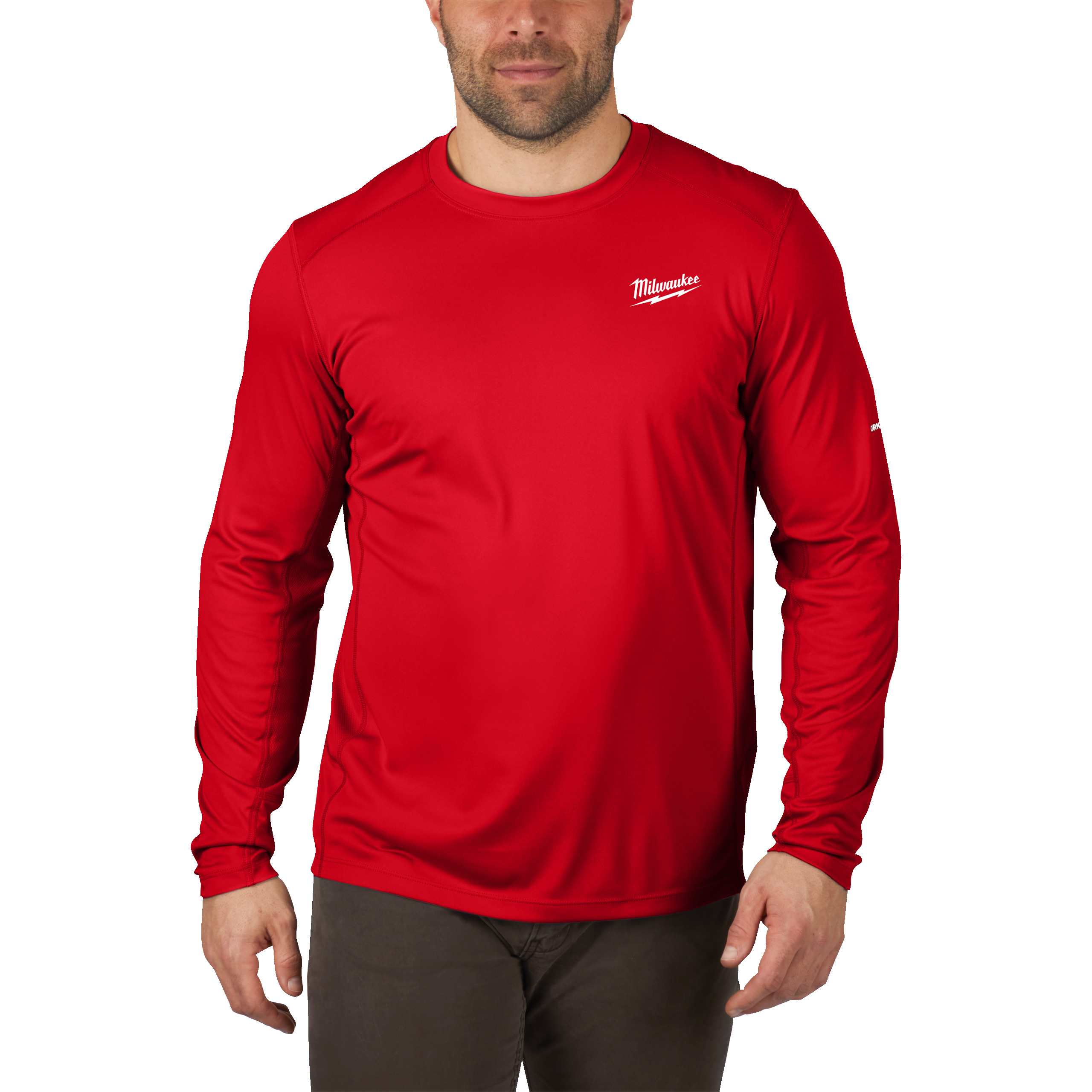 Funktions-Langarm-Shirt rot mit UV-Schutz (WWLSRD-S)