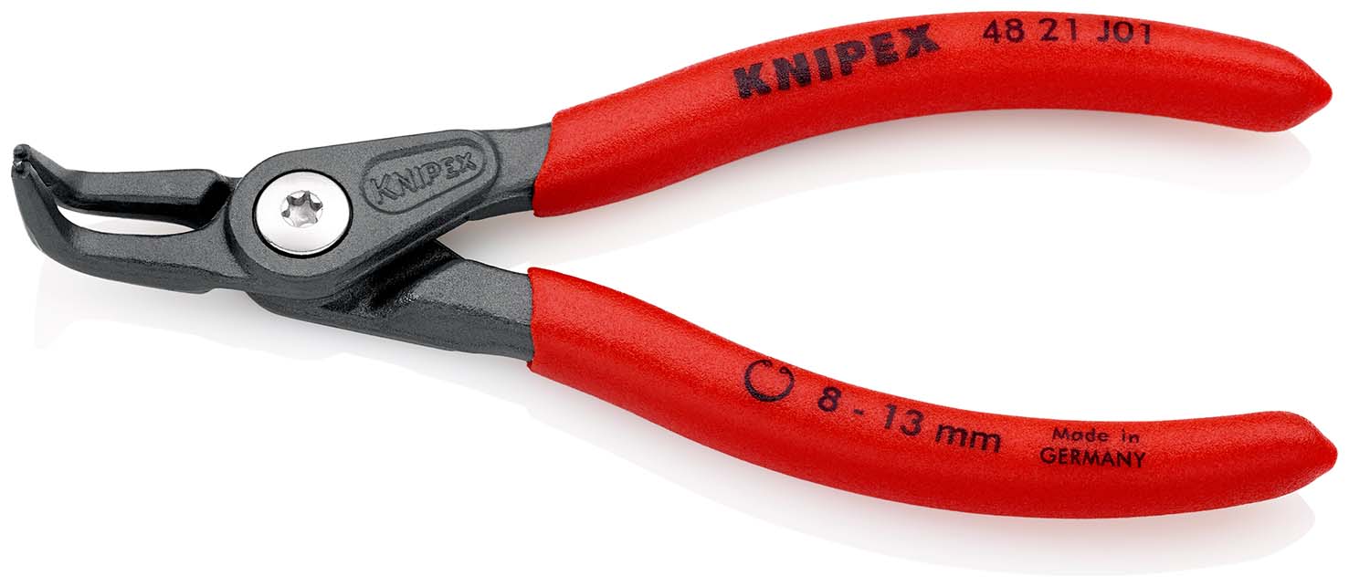 KNIPEX 48 21 J01 Präzisions-Sicherungsringzange für Innenringe in Bohrungen mit rutschhemmendem Kuns