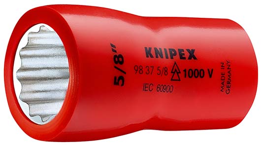 KNIPEX 98 37 3/4" Steckschlüsseleinsatz (Doppel-Sechskant) mit Innenvierkant 3/8" 49 mm