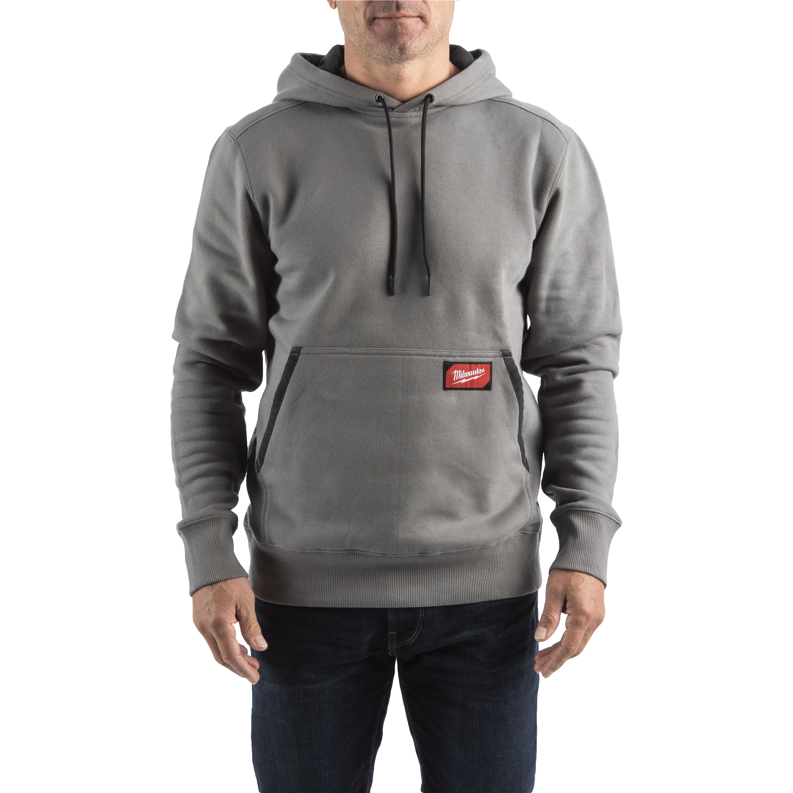 leichter Arbeits-Kapuzen-Pullover grau (WHMWGR-XL)